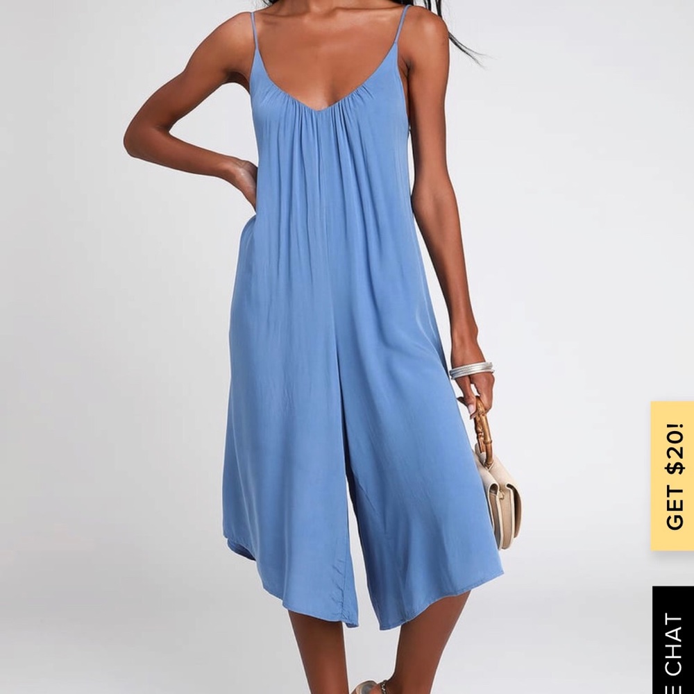 Lulu’s light blue jump suit. Worn once!